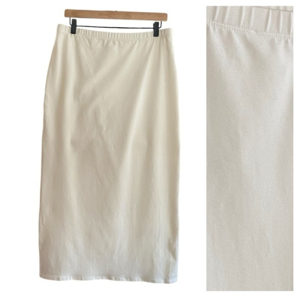 Reformation Cream White Cotton Blend Maxi Skirt XL